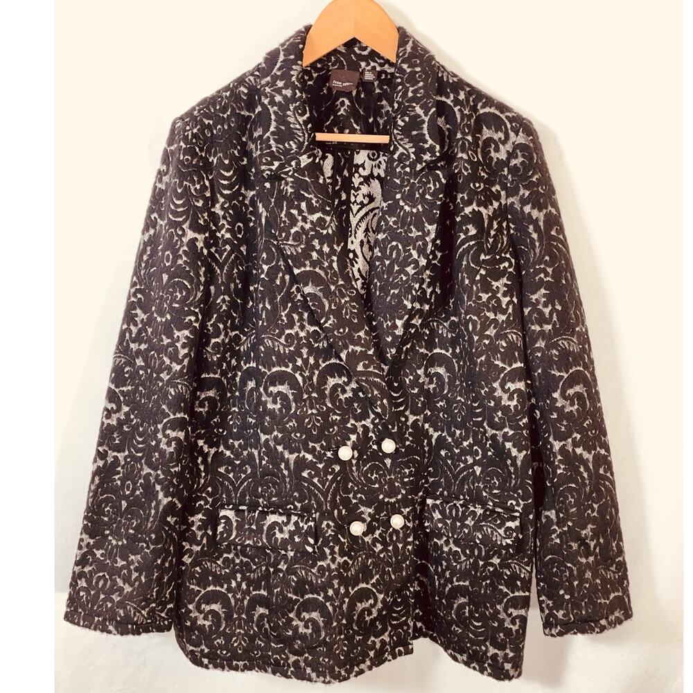 Free Press Jacquard Blazer Jacket - Pearl Buttons - Women's Size L